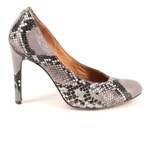 Coach designer leather heels animal faux snake print 37 UK / 7 US